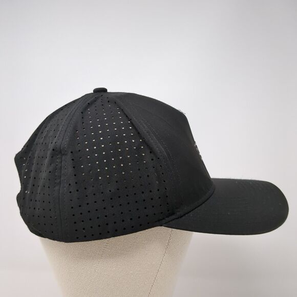 OVVN Snapback Hat Black One Size Adjustable Solid Laser Cut Perforated - Picture 4 of 7